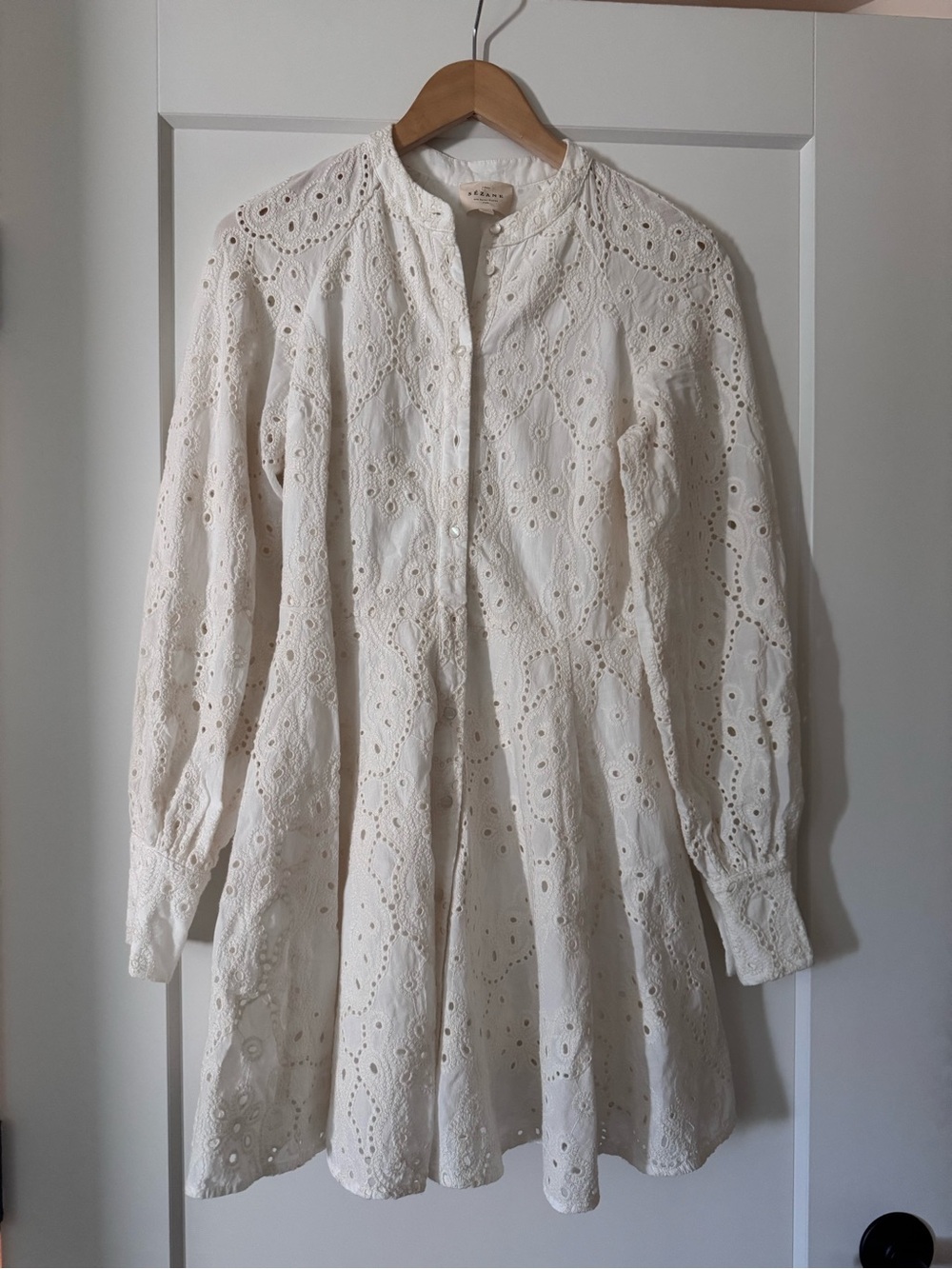 Sezane Caprice Dress in Ecru